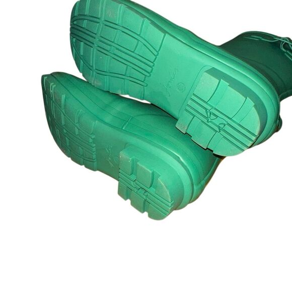Joules winter Neoprene Lined Green Rain Boots sz 10 Rubber garden, puddle, cute - Picture 6 of 9